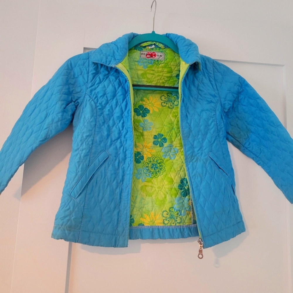 Blue child's winter coat